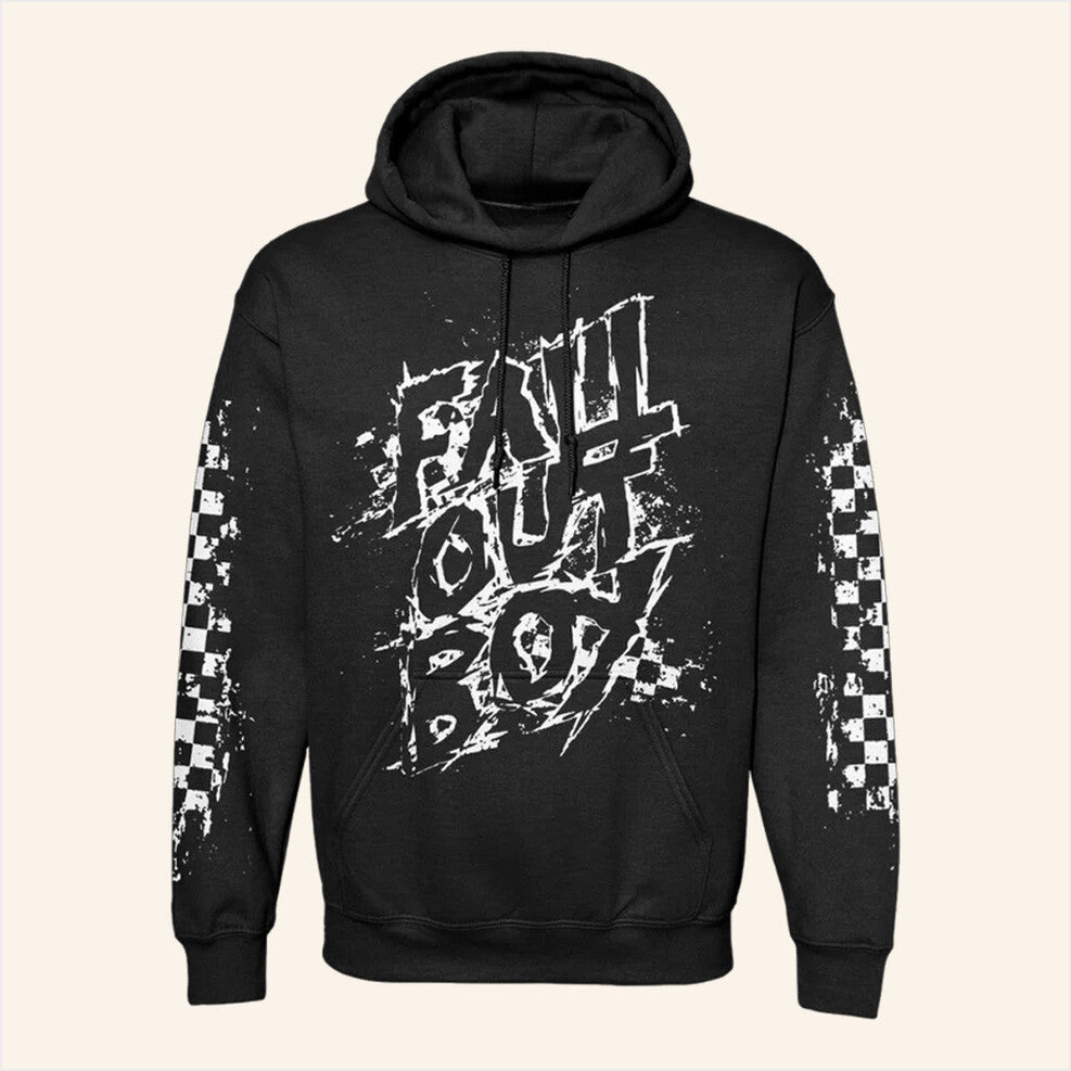 Fall Out Boy Merch Scratch Logo Hoodie Birthday Present For Him Birthday Gifts For Friends-1