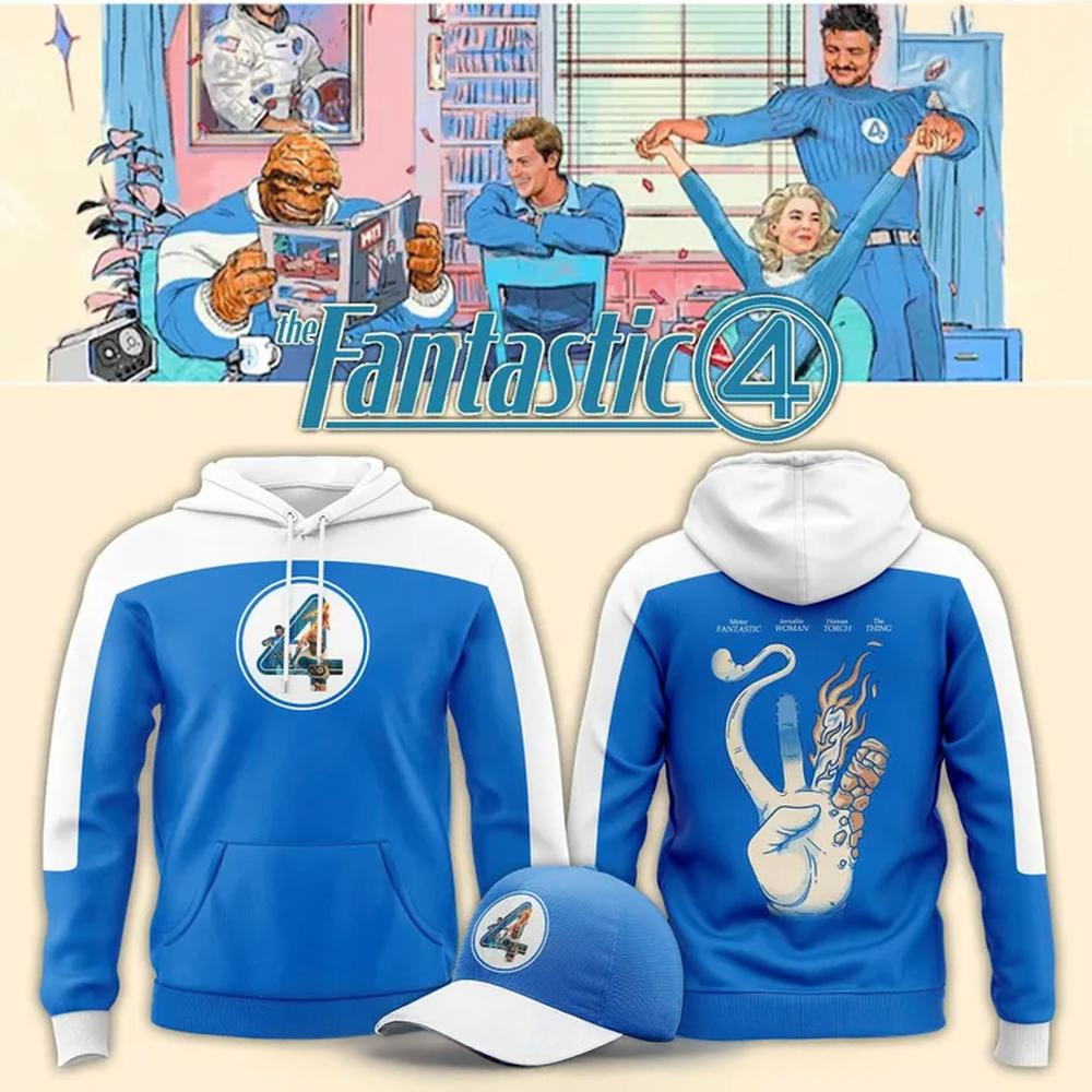 Fantastic Four First Steps 2025 Special Hoodie The Fantastic Four Merch Gifts For Movie Fans-1 Fantastic Four First Steps 2025 Special Hoodie The Fantastic Four Merch Gifts For Movie Fans-1