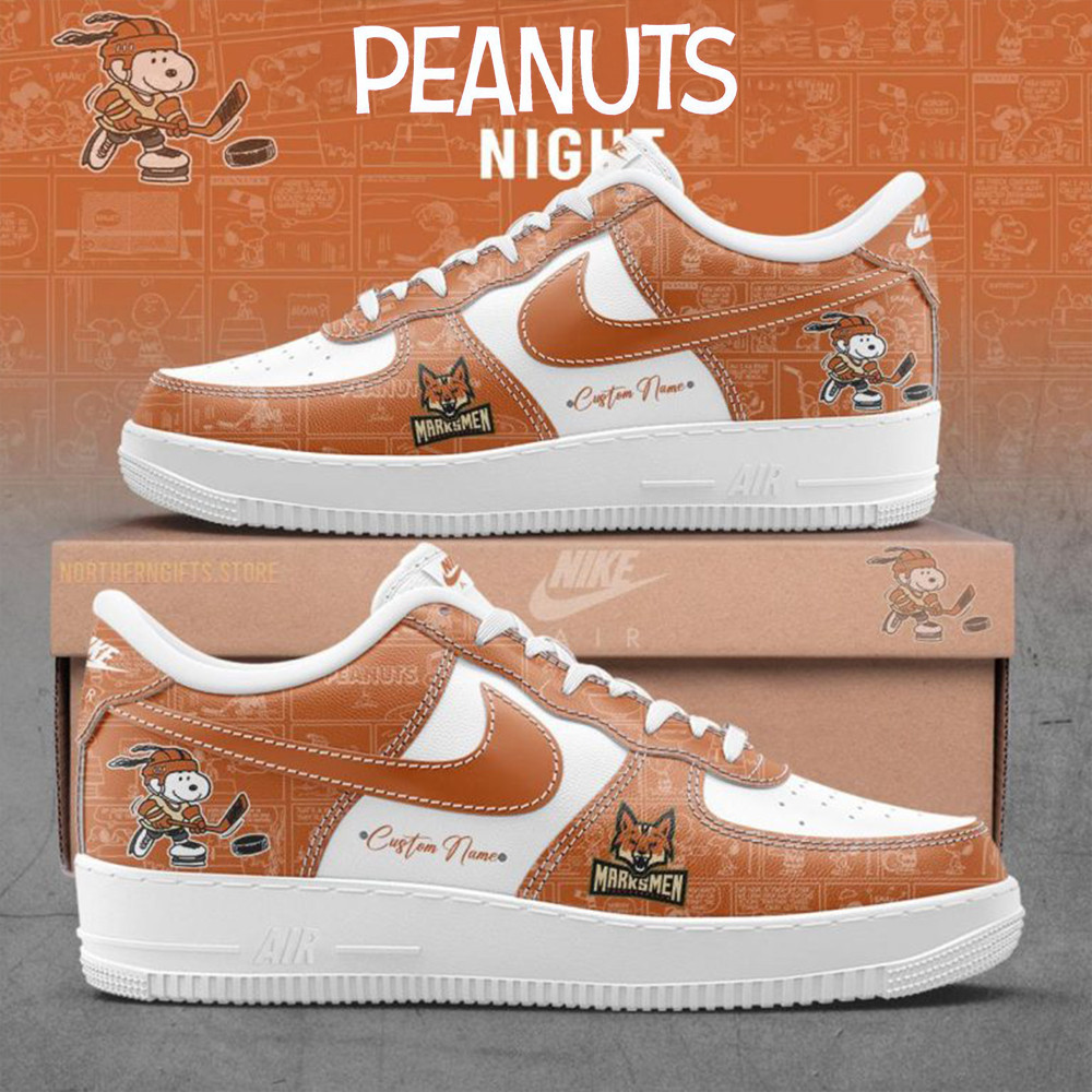 Fayetteville Marksmen 75th Anniversary Peanuts Air Force 1 Shoes Unique Gifts For Hockey Lovers-1
