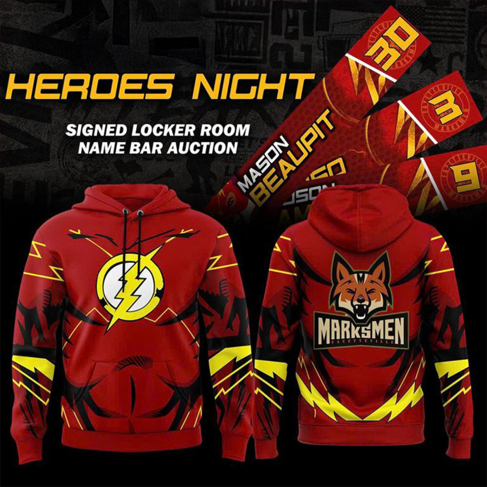 Fayetteville Marksmen Heroes Night Hoodie Gifts For Ice Hockey Fans-1
