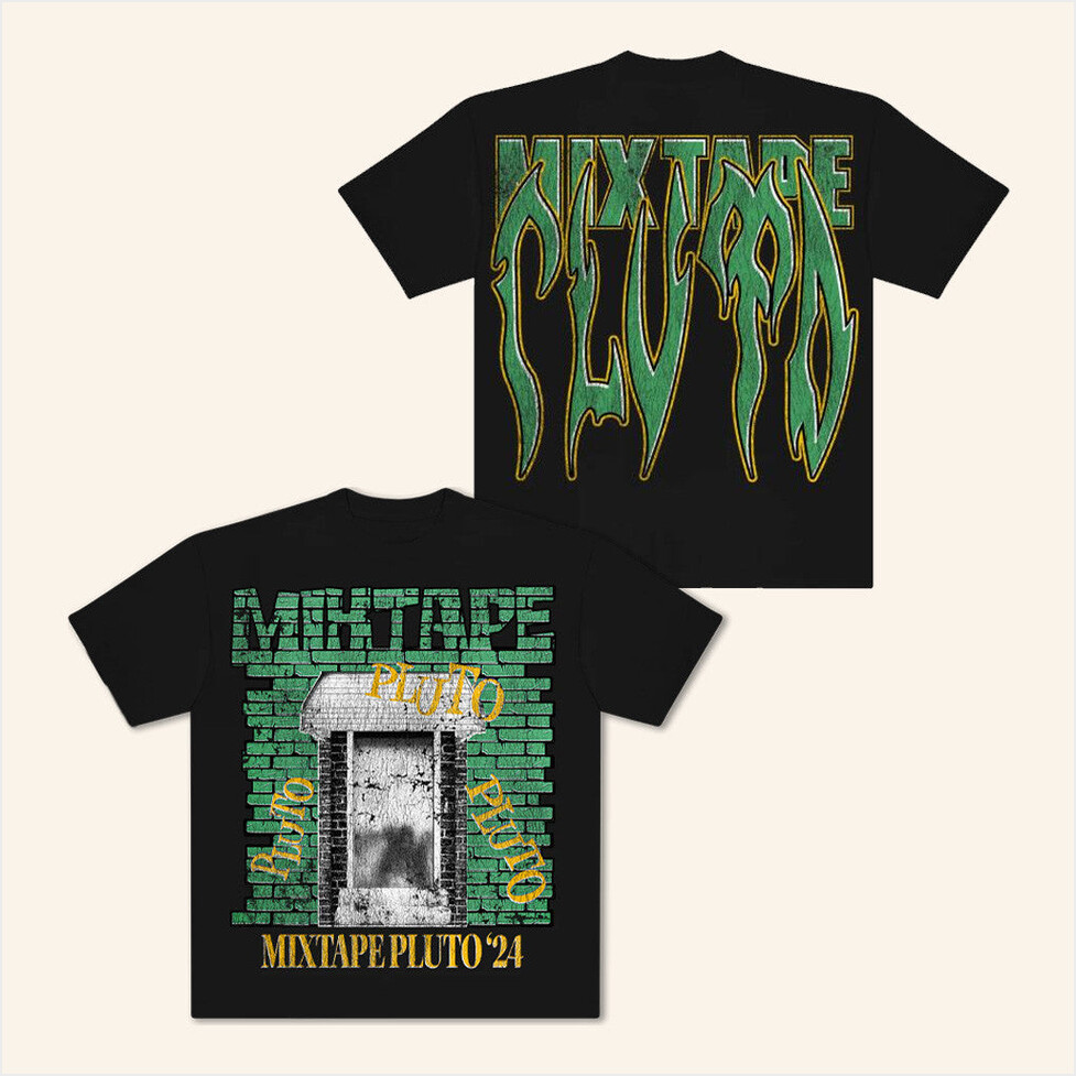 Fbg Merch Mixtape Pluto Black T-Shirt Unique Gift For Boyfriend Birthday Gifts For Friends-1