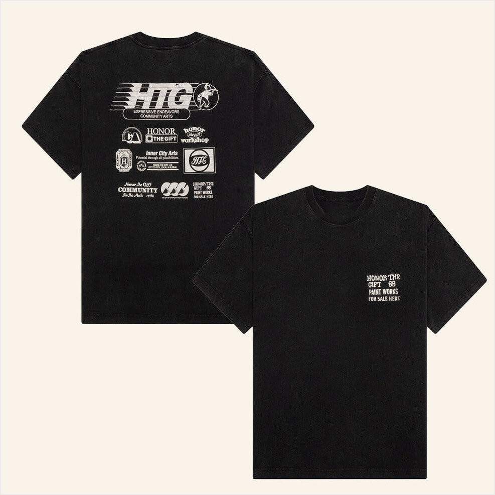 Feature Merch Honor The Gift Paint Works Black T-Shirt Best Gifts For Him Gifts For BFF-1