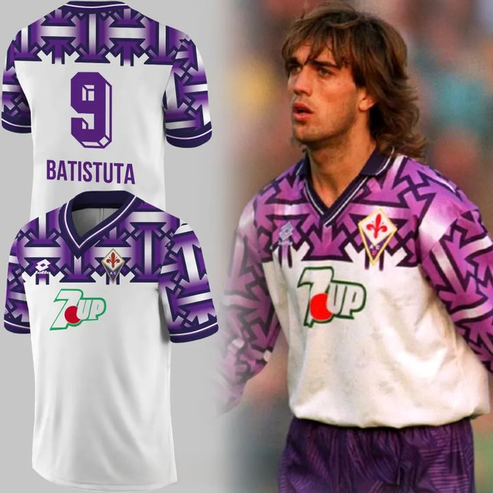 Fiorentina 1992 93 Away Kit 9 Batistuta Jersey ACF Fiorentina Merch Perfect Father's Day Gifts-1 Fiorentina 1992 93 Away Kit 9 Batistuta Jersey ACF Fiorentina Merch Perfect Father's Day Gifts-1