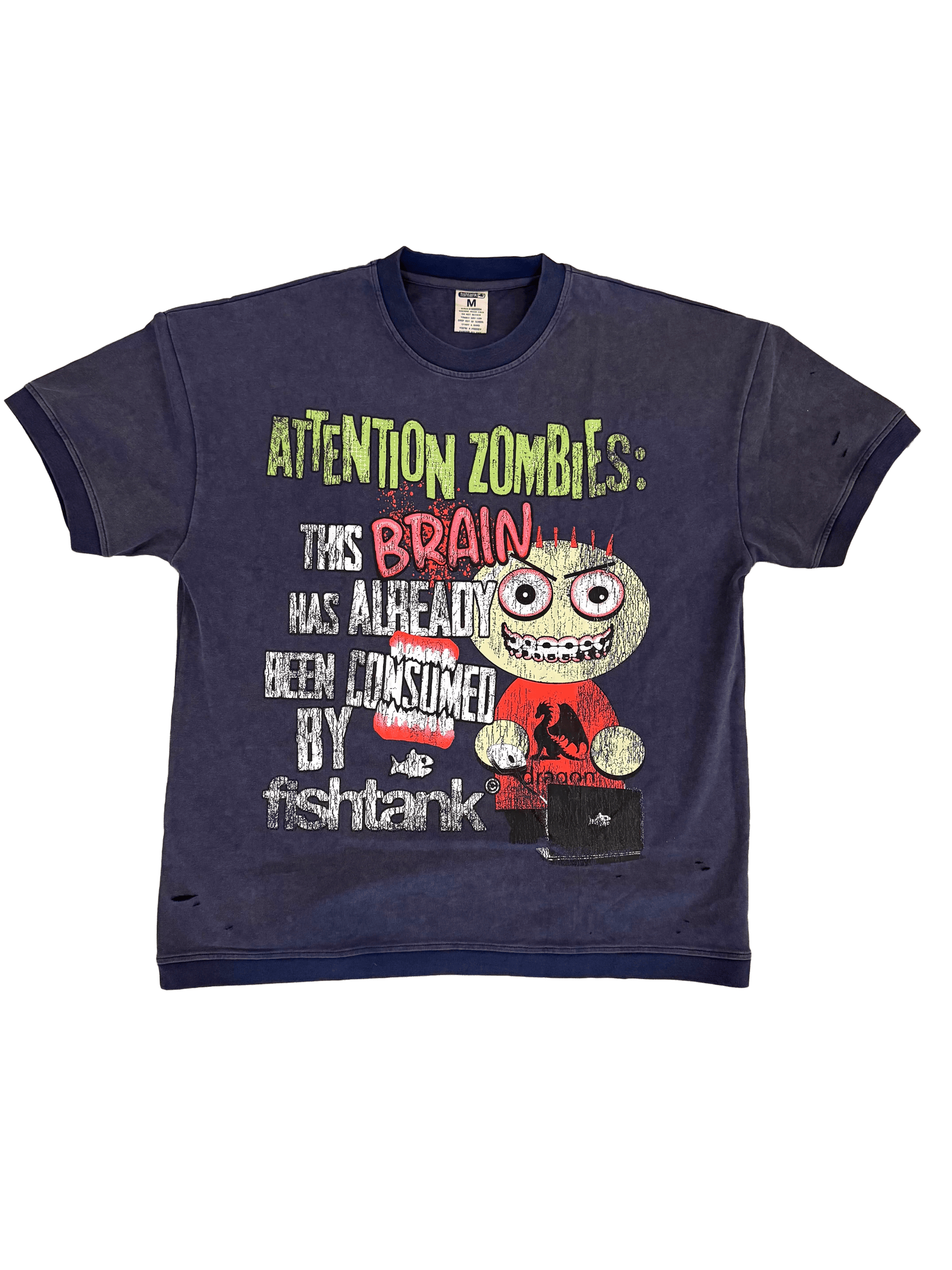 Fishtank Merch Fishtank Gift Shop Zombie T-Shirt Gifts For Dudes-1