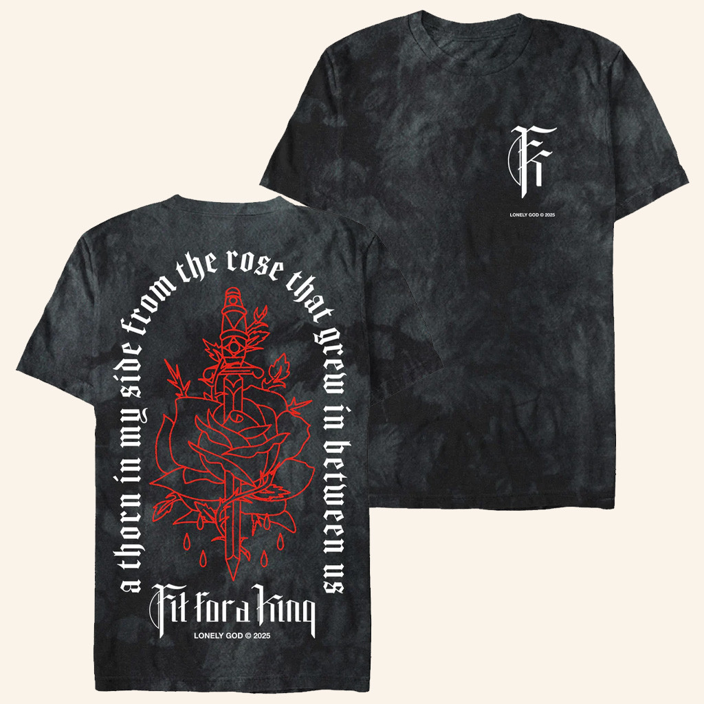 Fit For A King Rose Thorn Tie Dye T-Shirt Gifts For Your Boyfriend-1