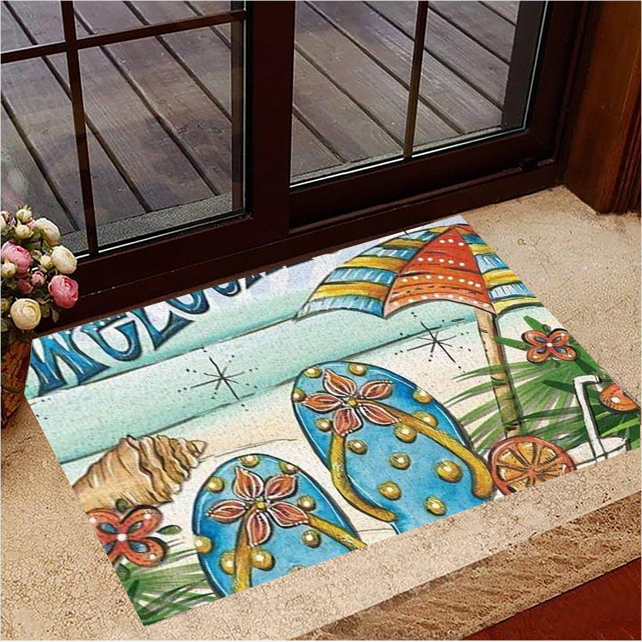Flip Flop Doormat Summer Flip Flop Welcome Mat Home Decor For Summer Gifts For Best Friend-1