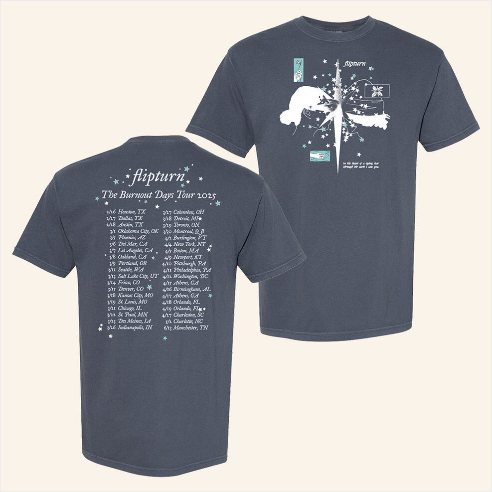 Flipturn Merch The Burnout Days Tour T-Shirt Gifts For Dad Birthday Gifts For Friends-1