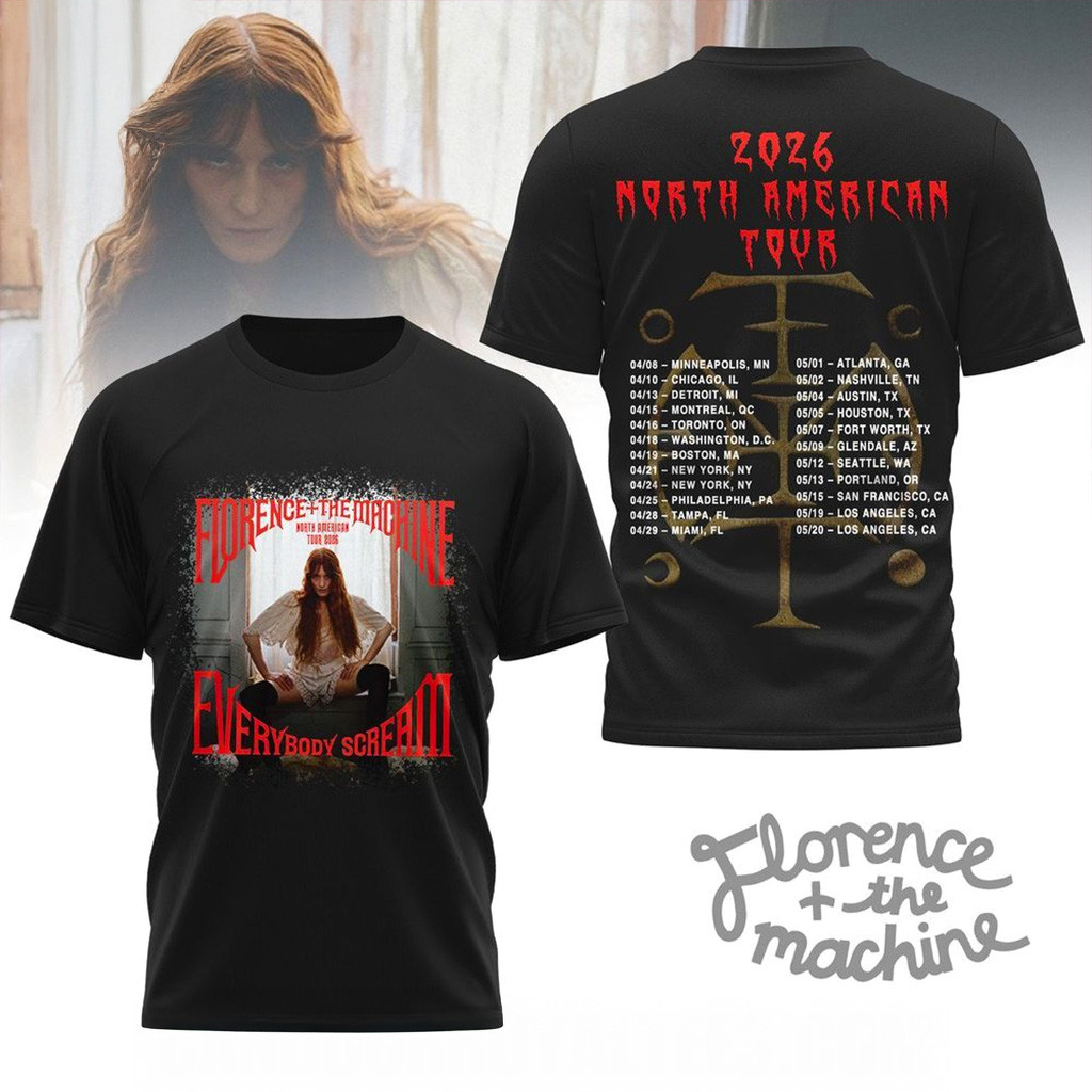 Florence And The Machine 2026 North American Tour T-Shirt Christmas Gifts For Rock Fans-1