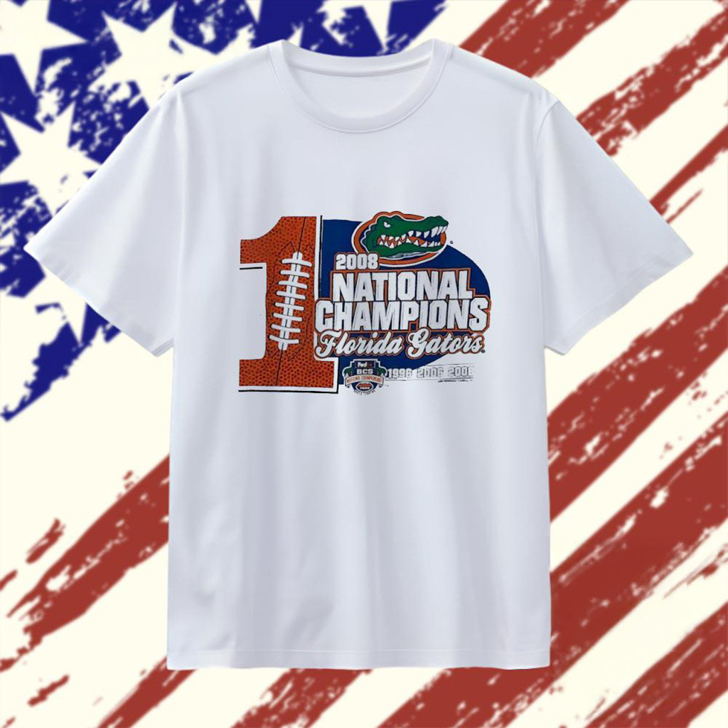 Florida Gators 2008 National Champions T-Shirt Florida Gators Merch Gifts For Dad-1