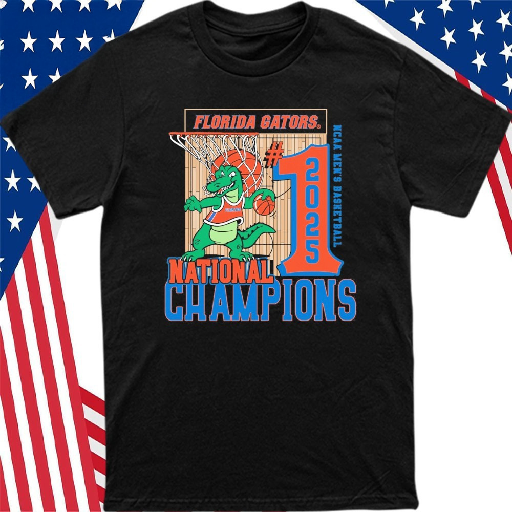 Florida Gators 2025 NCAA Men's Basketball National Champions Mascot Shirt Gifts For Dudes-1
