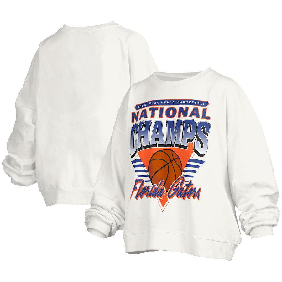 Florida Gators 2025 NCAA Men's Basketball National Champions Trilogy Basketball Sweatshirt Women-1