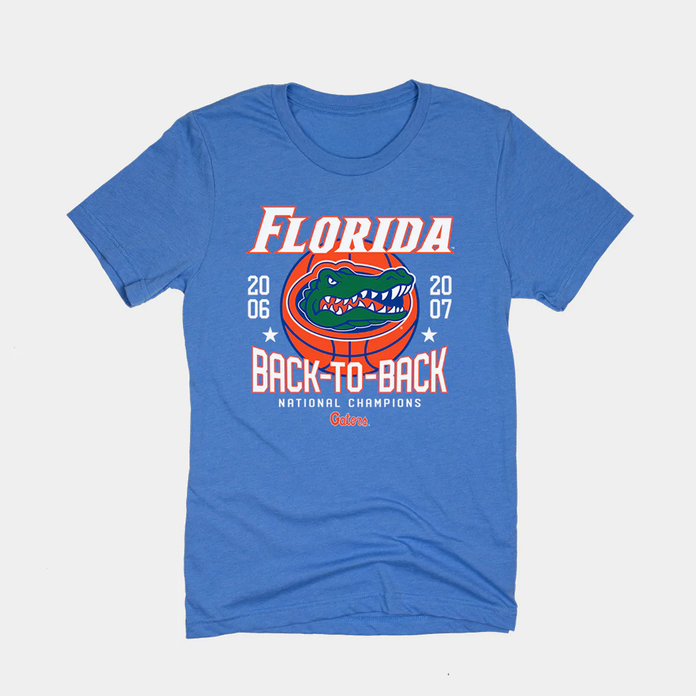 Florida Gators Back-to-Back Basketball Champs T-Shirt Unique Gifts For Football Fans-1