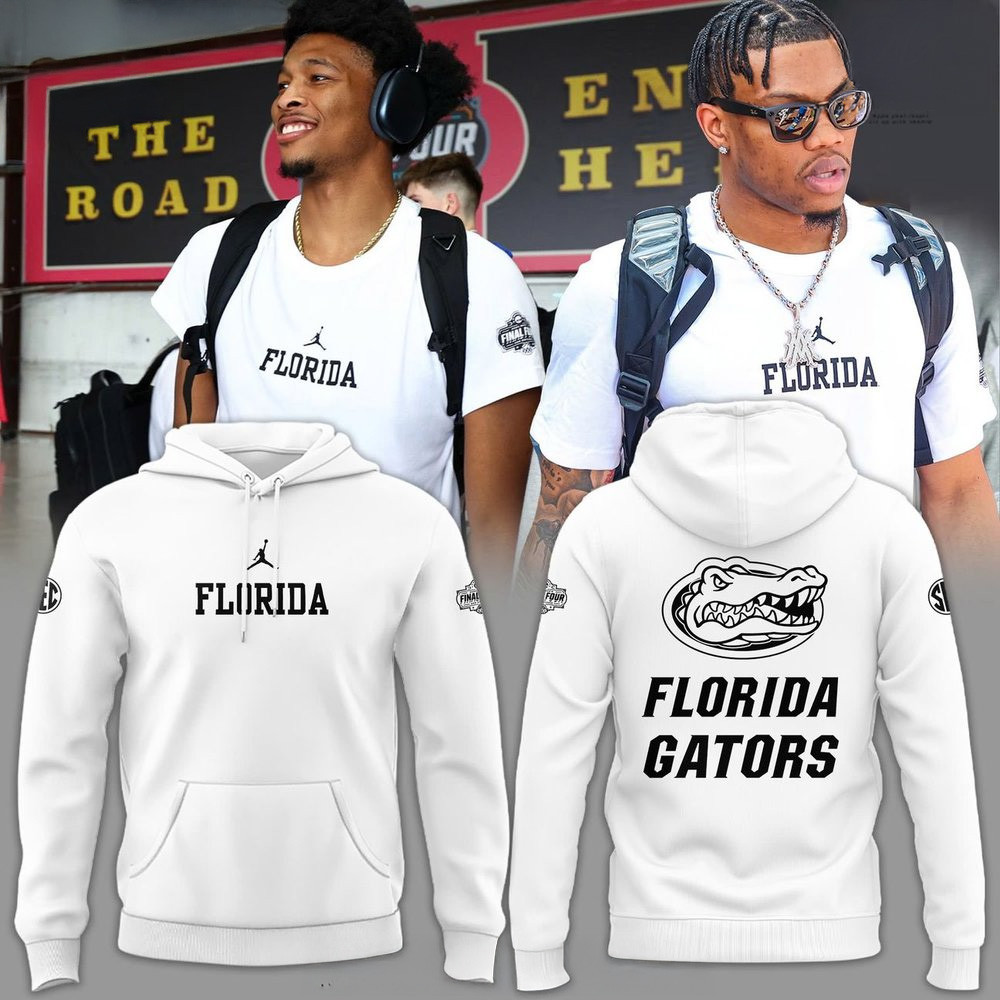 Florida Gators Final Four Special Jordan Brand White Hoodie Florida Gators Merch Gifts For Dad-1