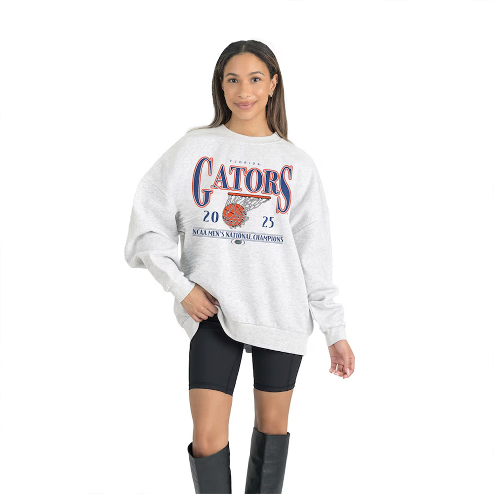 Florida Gators Gameday Couture Women's 2025 NCAA Men's Basketball National Champions Sweatshirt-1
