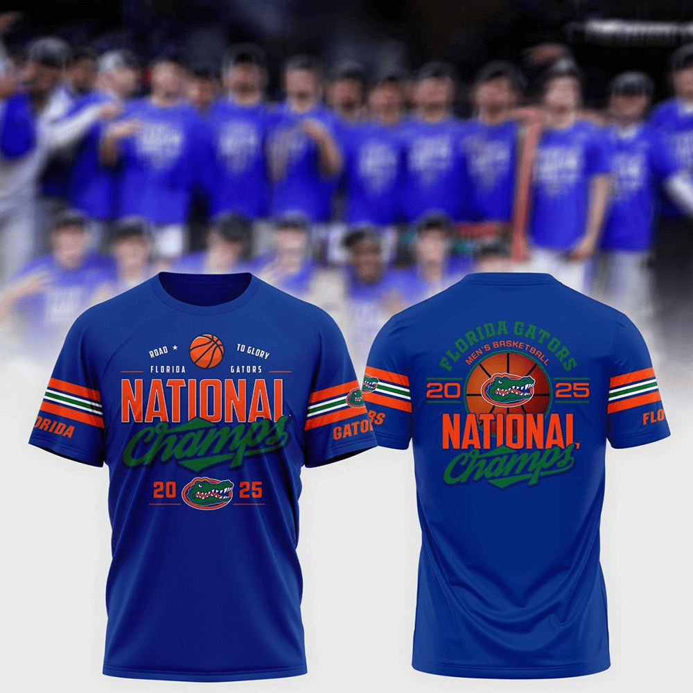 Florida Gators Men's Basketball National Champions 2025 T-Shirt Florida Gators Merch Fans Gifts-1