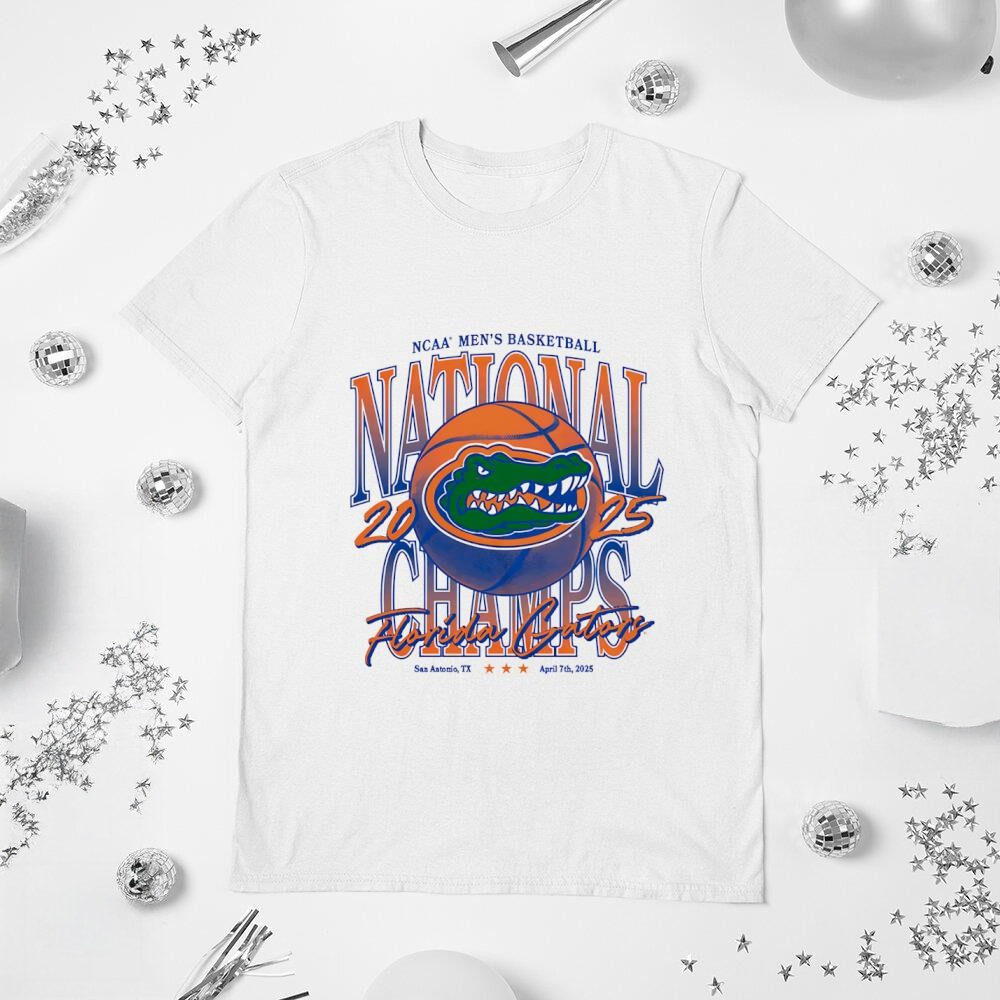 Florida Gators NCAA Men's Basketball National Champions Shirt Men's Gifts For Basketball Fan-1