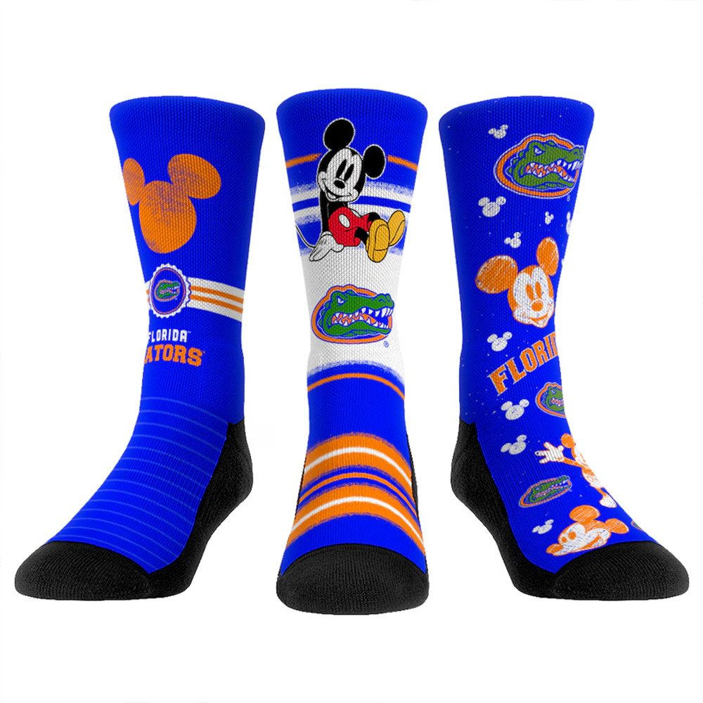 Florida Gators Rock Em Socks Unisex Disney Three-Pack Crew Socks Gift For Basketball Lover-1