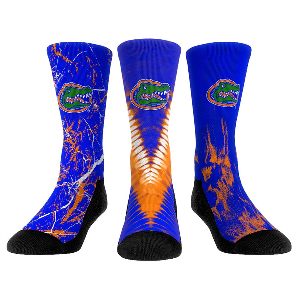 Florida Gators Rock Em Socks Unisex Three-Pack Crew Socks Set Basketball Fan Gift Ideas-1
