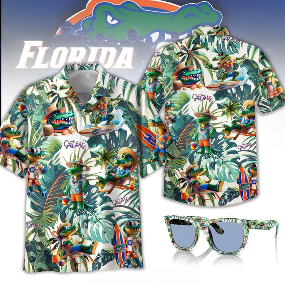 Florida Gators Tropical Special Hawaiian Shirt Florida Gators Merch Best Father's Day Gifts-1