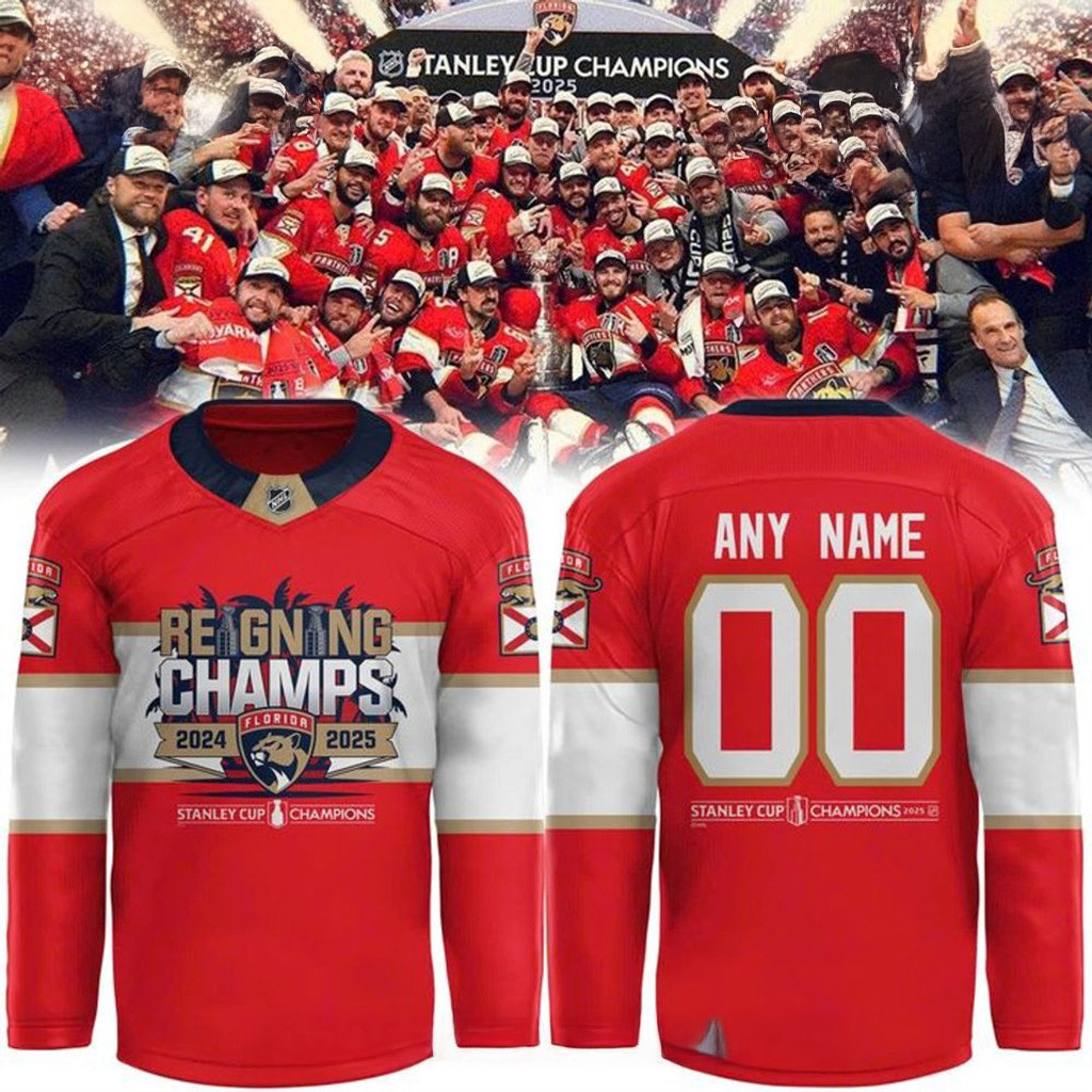 Florida Panthers 2025 Stanley Cup Champions Hockey Jersey Florida Panthers Merch For Fans-1