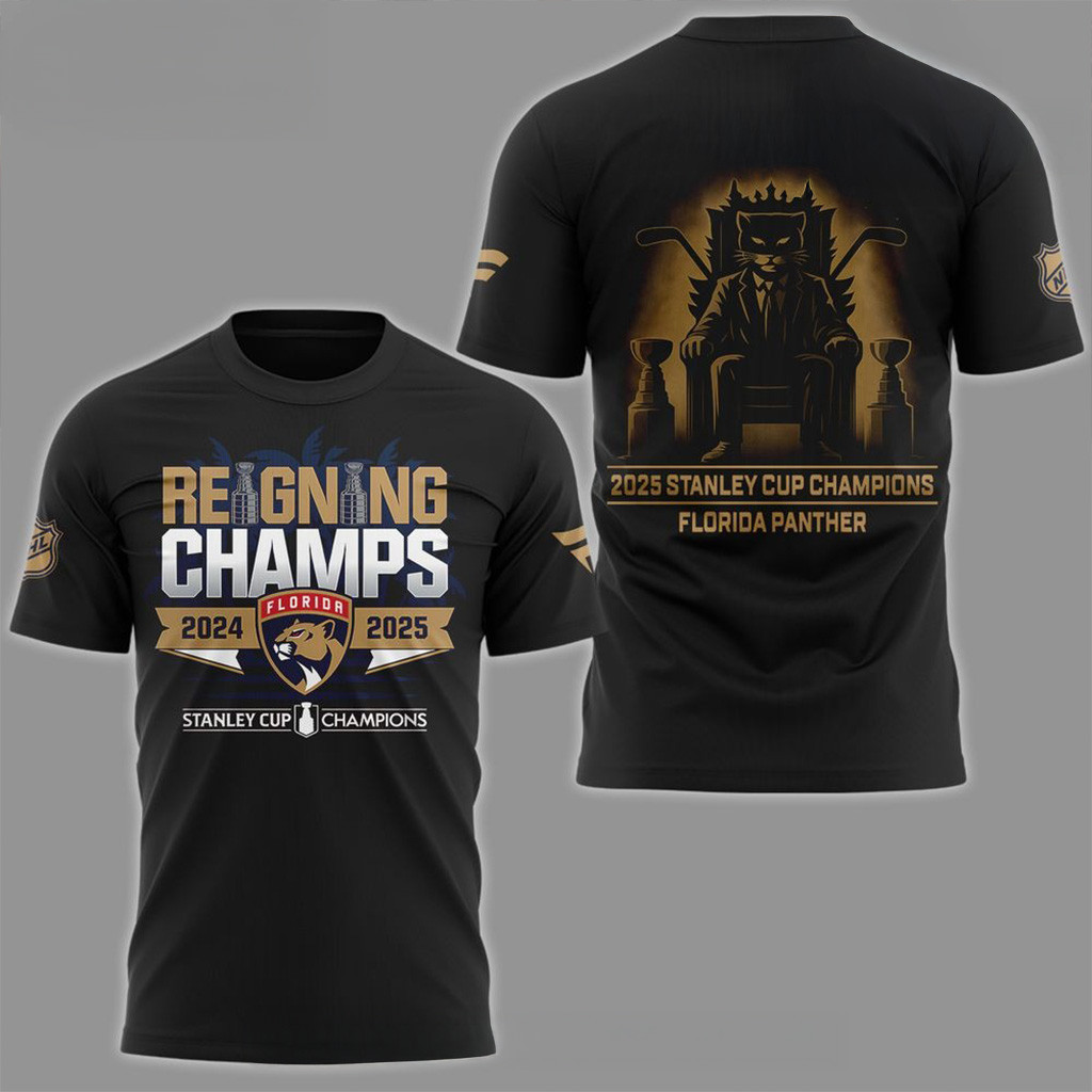 Florida Panthers Back To Back Stanley Cup Champions Shirt 2025 Florida Panthers Merch-1