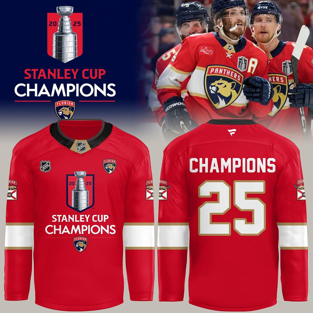 Florida Panthers Champion NHL Stanley Cup Hockey Jersey Florida Panthers Merch Fans Gifts-1