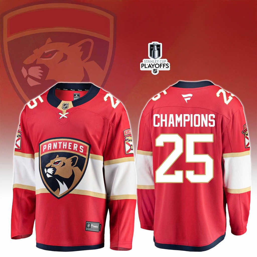 Florida Panthers Champions NHL Stanley Cup 2025 Hockey Jersey Florida Panthers Merch-1