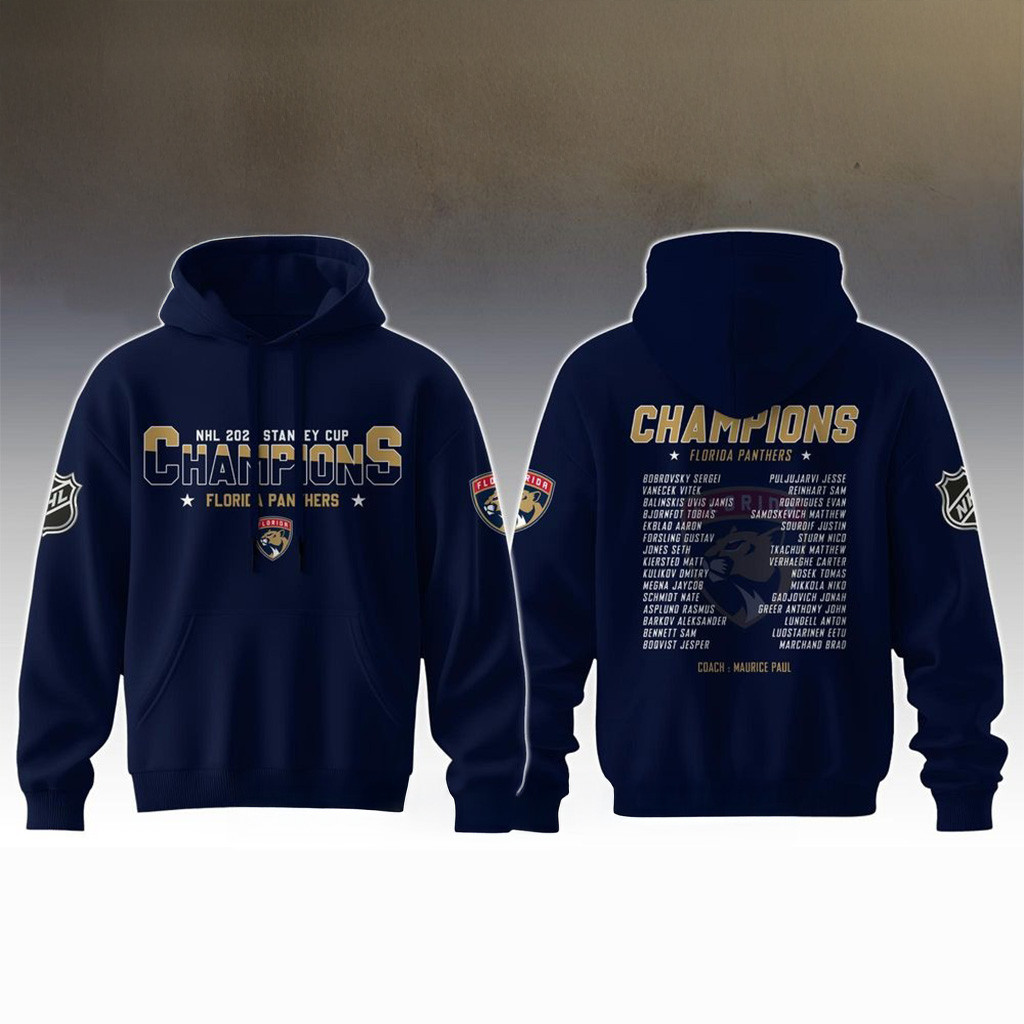 Florida Panthers Champions NHL Stanley Cup 2025 Hoodie Panthers Merch Gifts For Hockey Fan-1