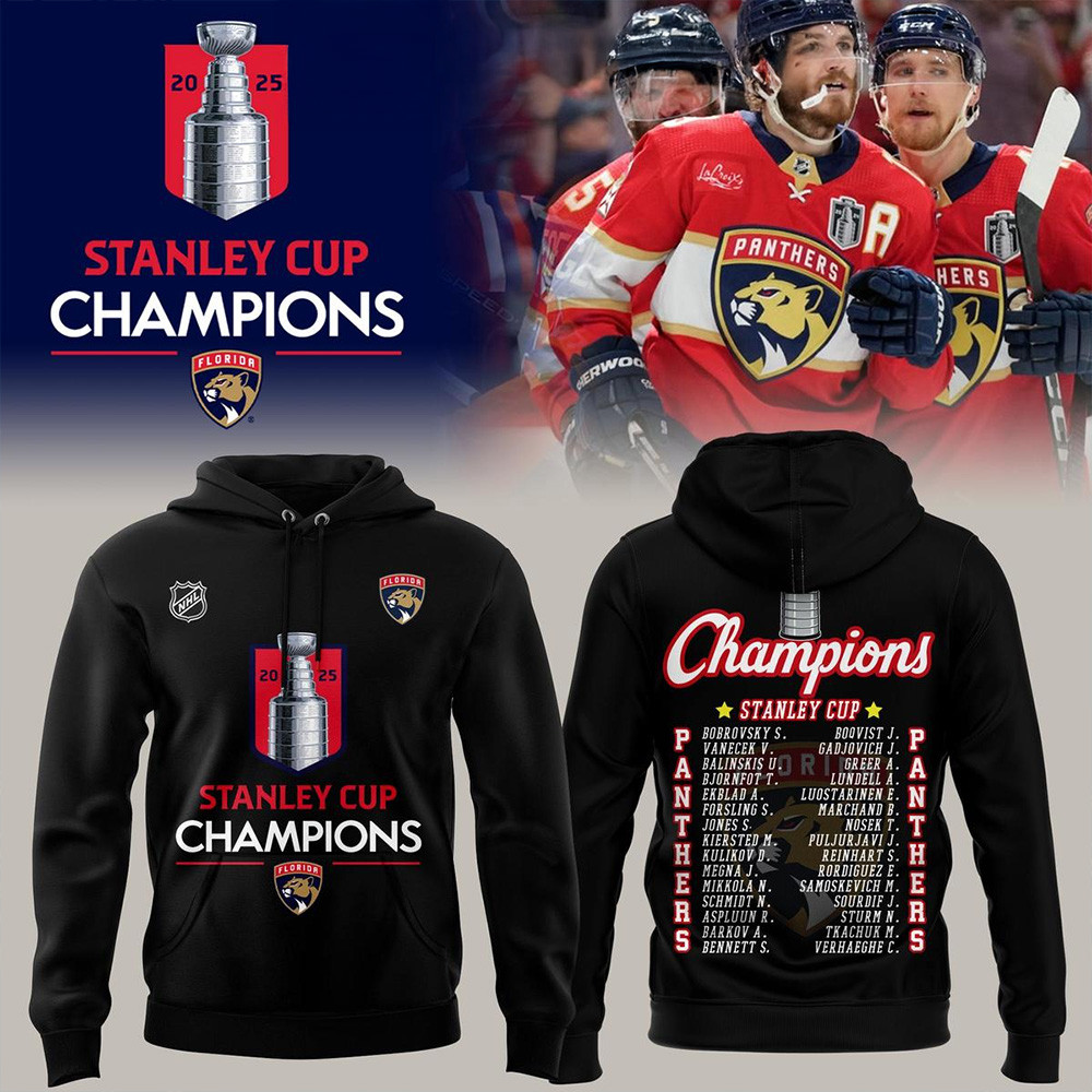 Florida Panthers NHL Stanley Cup 2025 Hoodie Florida Panthers Merch Gifts For Hockey Fan-1