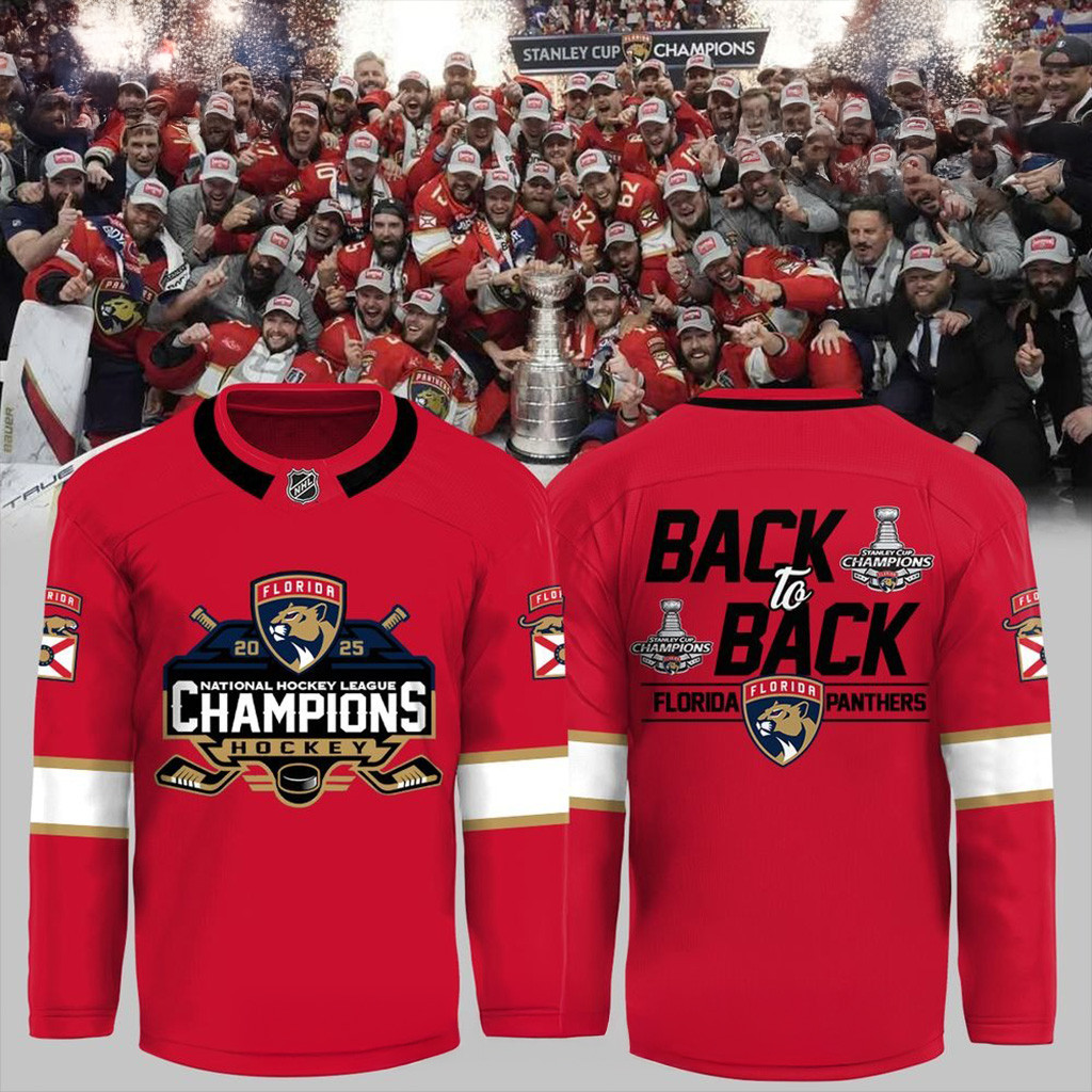 Florida Panthers National Hockey League Champions Hockey Jersey 2025 Gifts For Hockey Fan-1