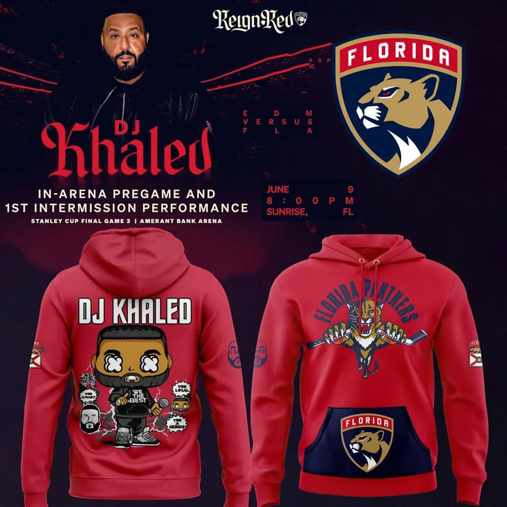 Florida Panthers x DJ KHALED Hoodie Florida Panthers Merch Gifts For Hockey Fan-1 Florida Panthers x DJ KHALED Hoodie Florida Panthers Merch Gifts For Hockey Fan-1