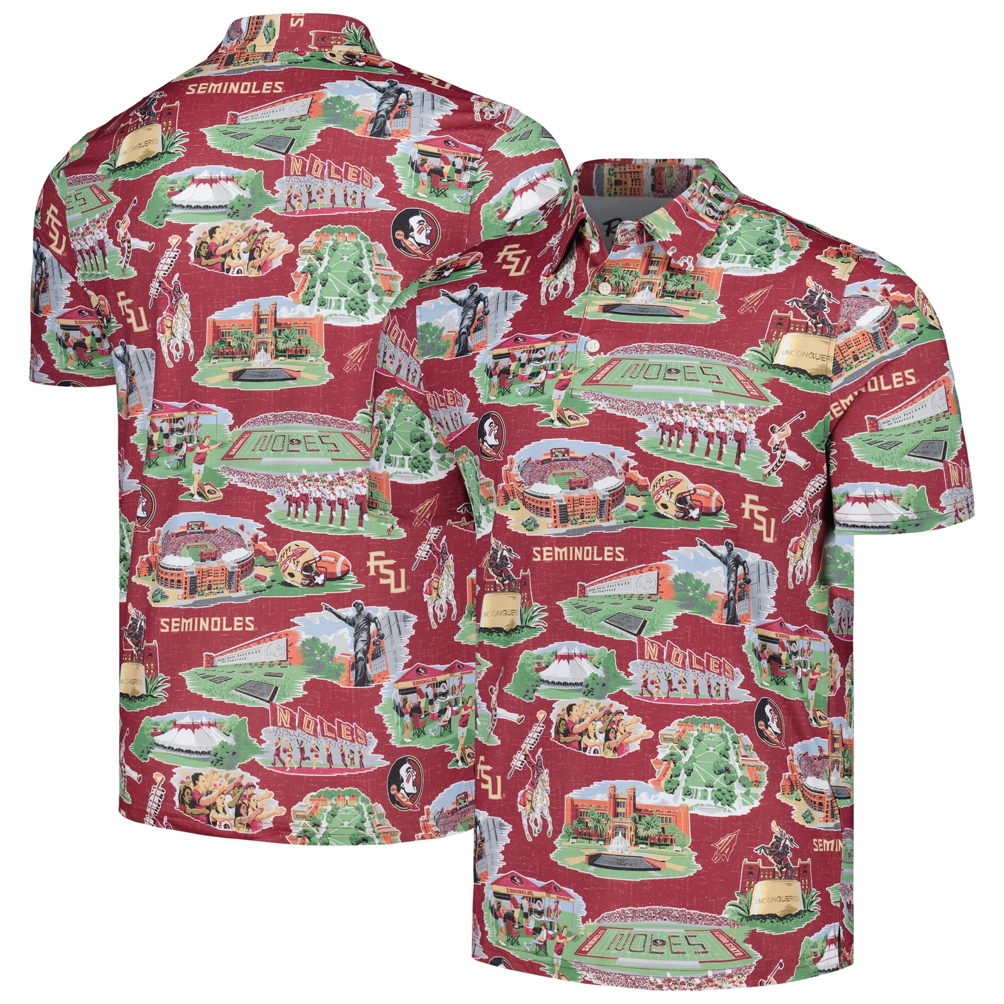 Florida State Seminoles Polo Shirt NCAA Aloha Shirt Father's Day Gifts For Grandpa Football Fans-1