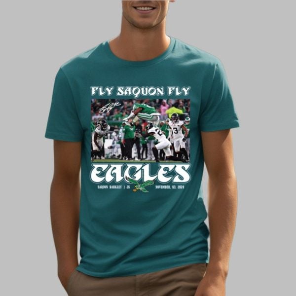Fly Saquon Fly Eagles 2025 Shirt-1