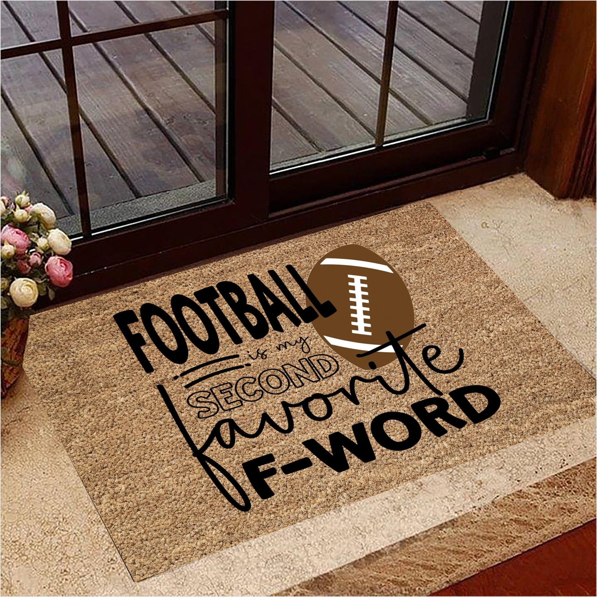 Football Doormat Football Is My Favorite F-Word Funny Doormat Sayings Birthday Gifts For Fans-1