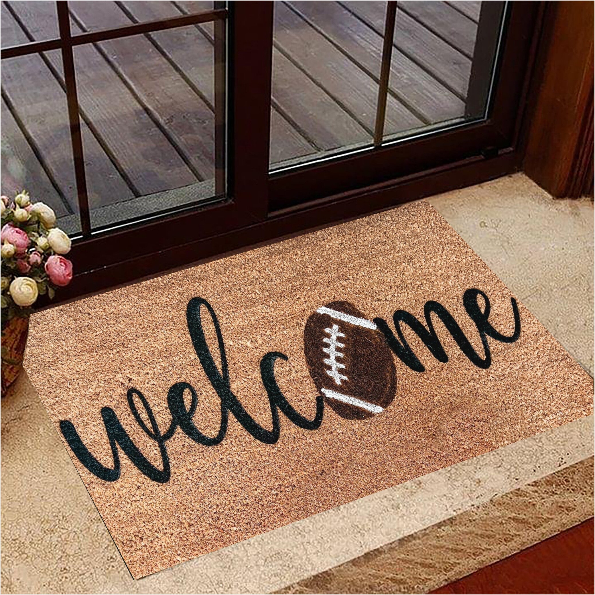 Football Doormat Football Welcome Mat For Front Door Home Decorative Birthday Gifts For Friends-1
