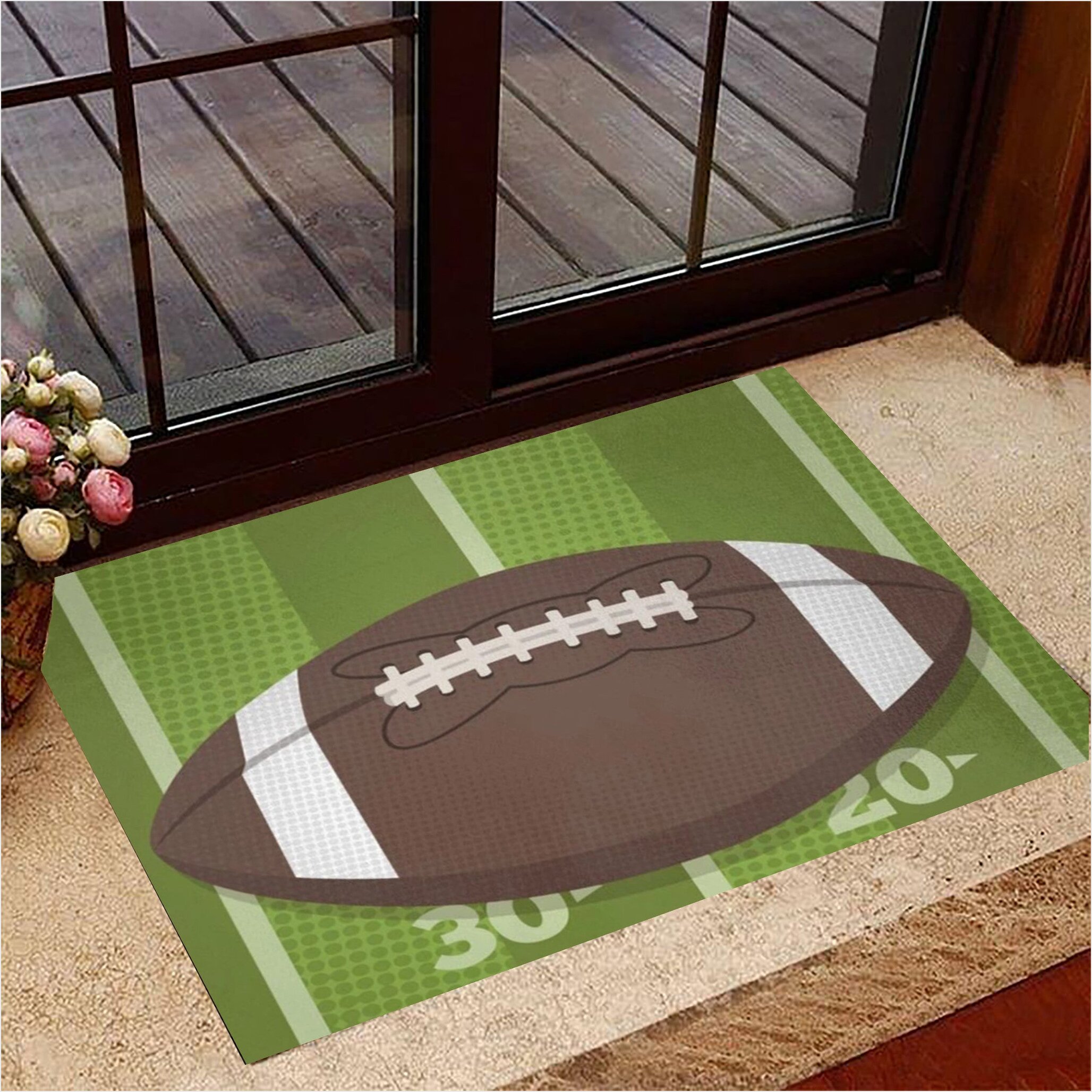 Football Doormat For Front Door Entry Mat Unique Related Football Themed Gifts Gifts For Fans-1