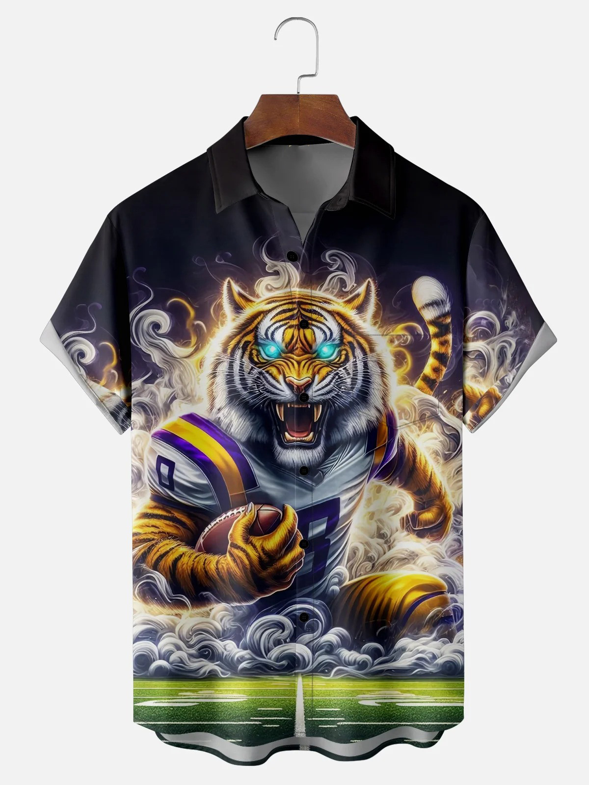 Football Tiger Chest Pocket Casual Shirt-1