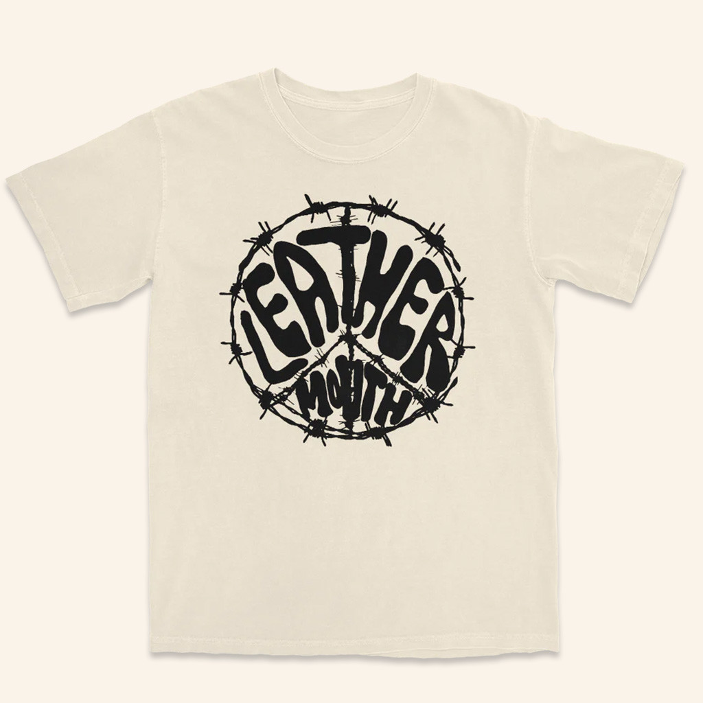 Frank Iero Merch Barbed Wire Peace T-Shirt Black Gifts For Dudes-1