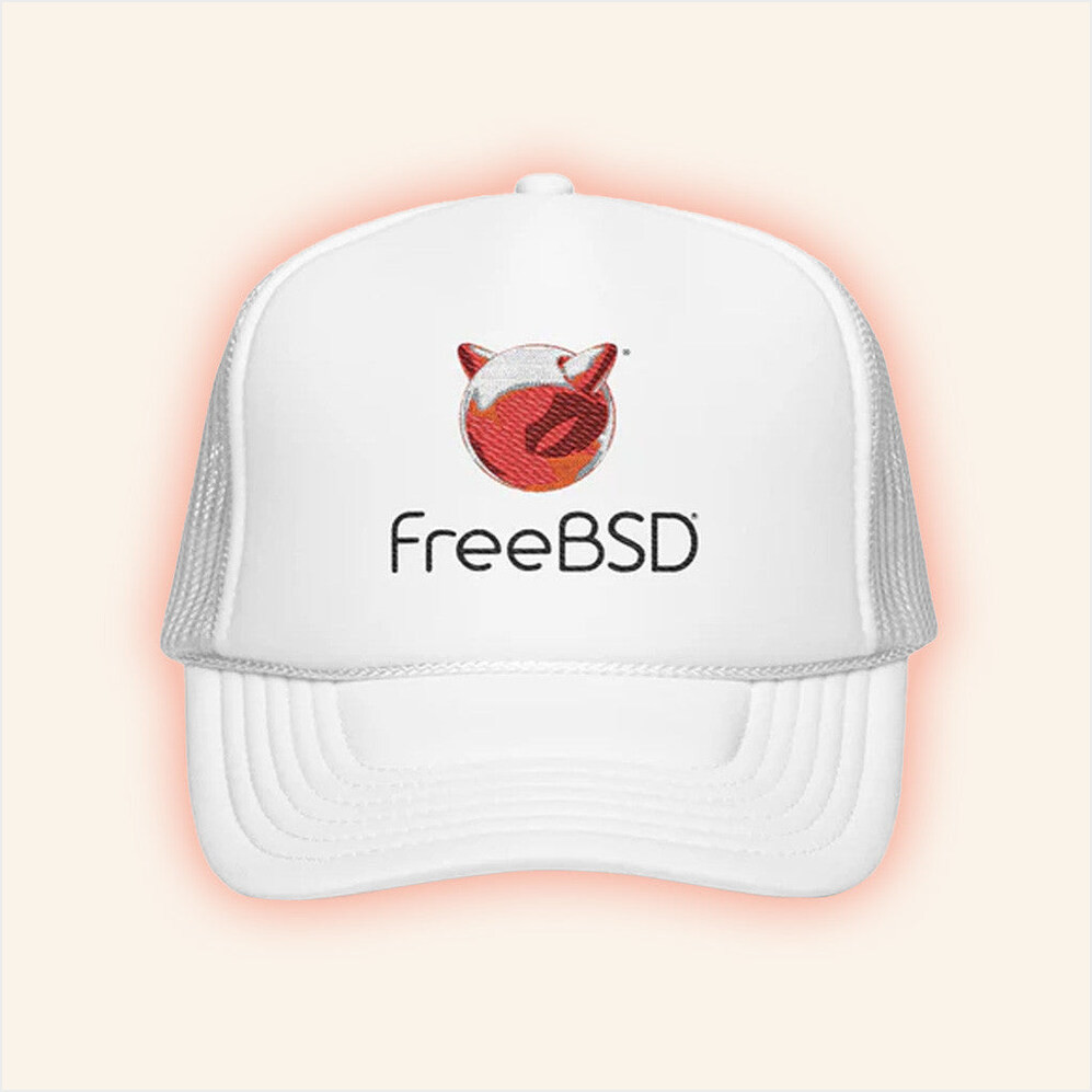 Freebsd Foam Trucker Hat Embroidered Birthday Present For Wife Birthday Gifts For Besties-1