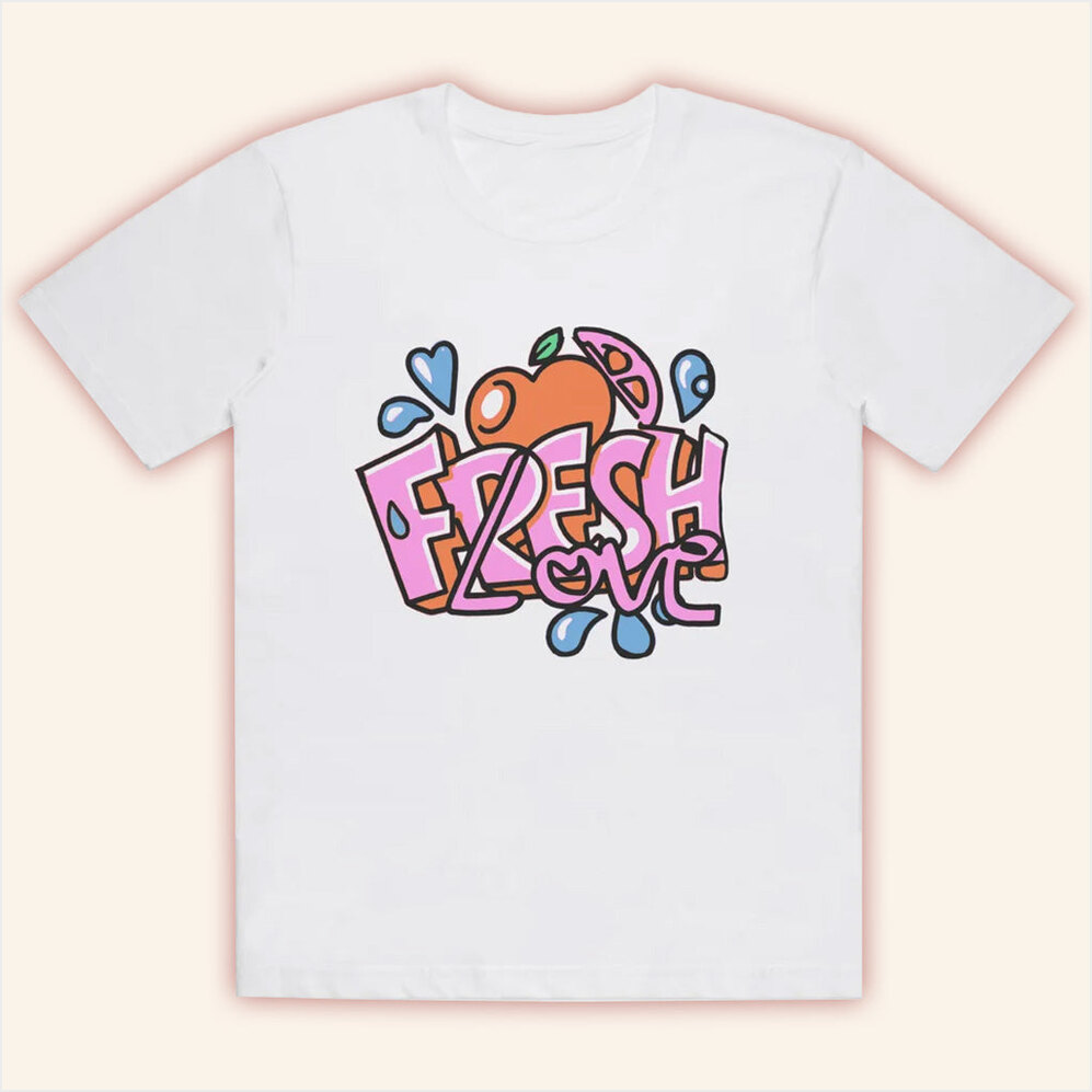 Fresh Love Merch Fresh Love Graffiti T-Shirt Birthday Gifts For Her Gifts For Best Friend-1