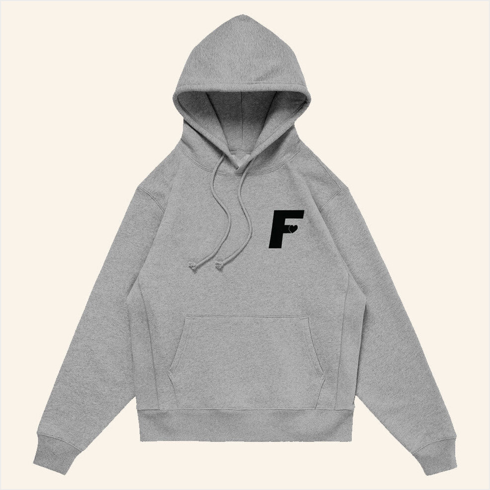 Fresh Love Merch Fresh Love Logo Hoodie Grey Gifts For Boyfriend Birthday Gifts For Best Friend-1