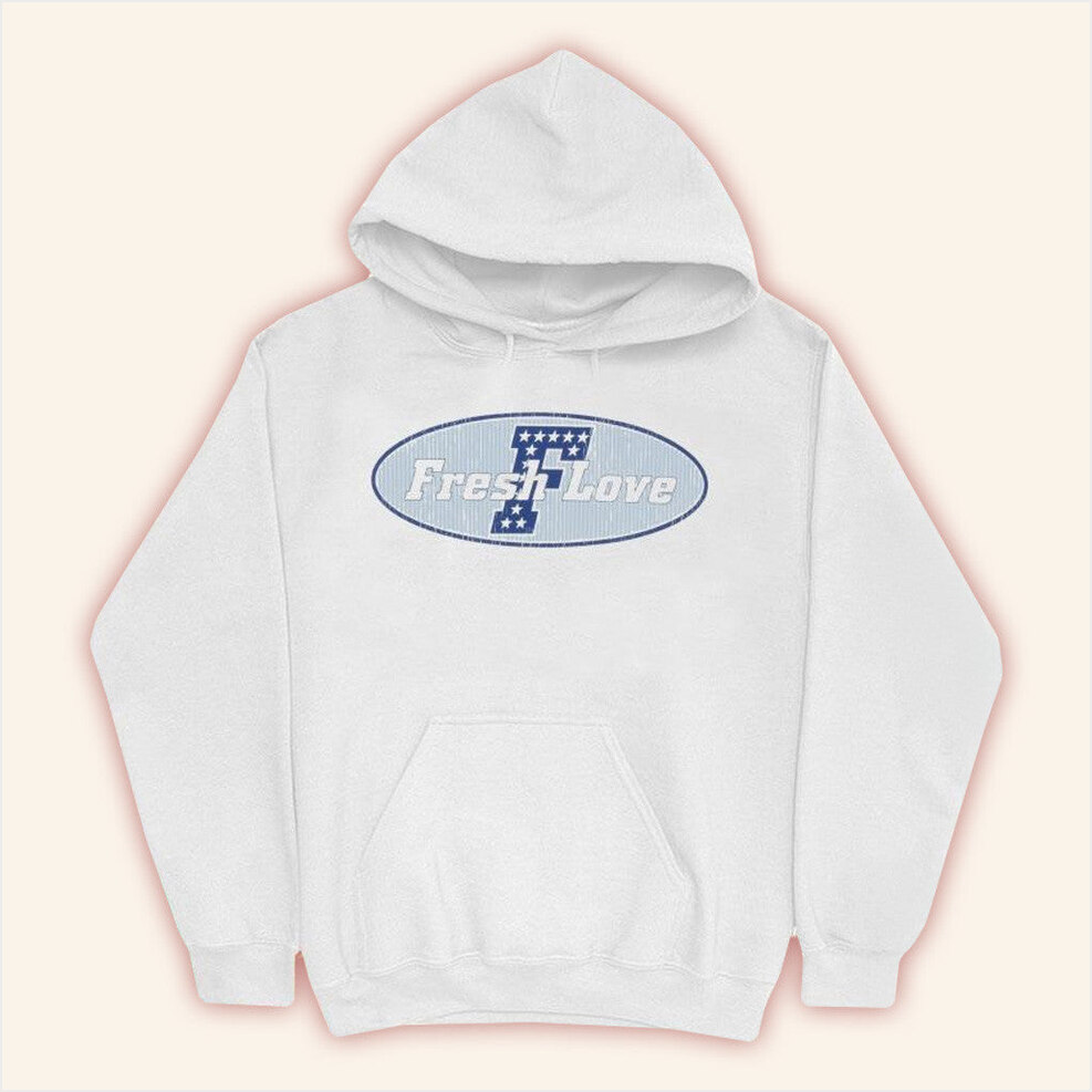 Fresh Love Merch Fresh Love Vintage Star Hoodie White Birthday Gifts For Wife Gifts For BFF-1