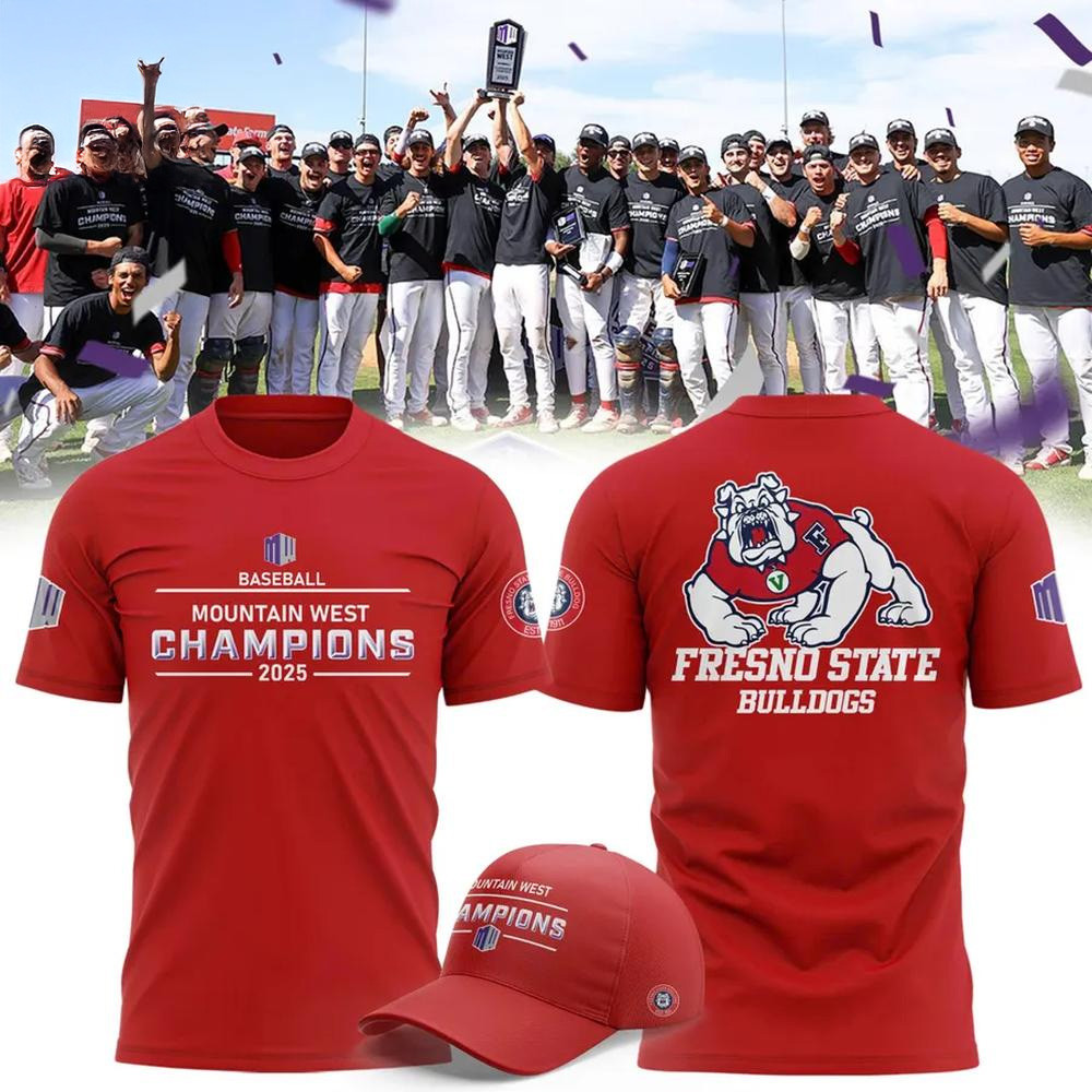 Fresno State Bulldogs Champions Mountain West T-Shirt Fresno State Bulldogs Merch-1 Fresno State Bulldogs Champions Mountain West T-Shirt Fresno State Bulldogs Merch-1