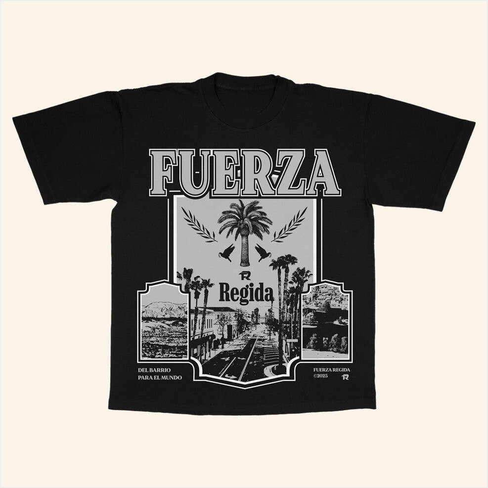 Fuerza Regida Merch Barrio Black T-Shirt Best Gifts For Music Lovers Birthday Gifts For Fans-1