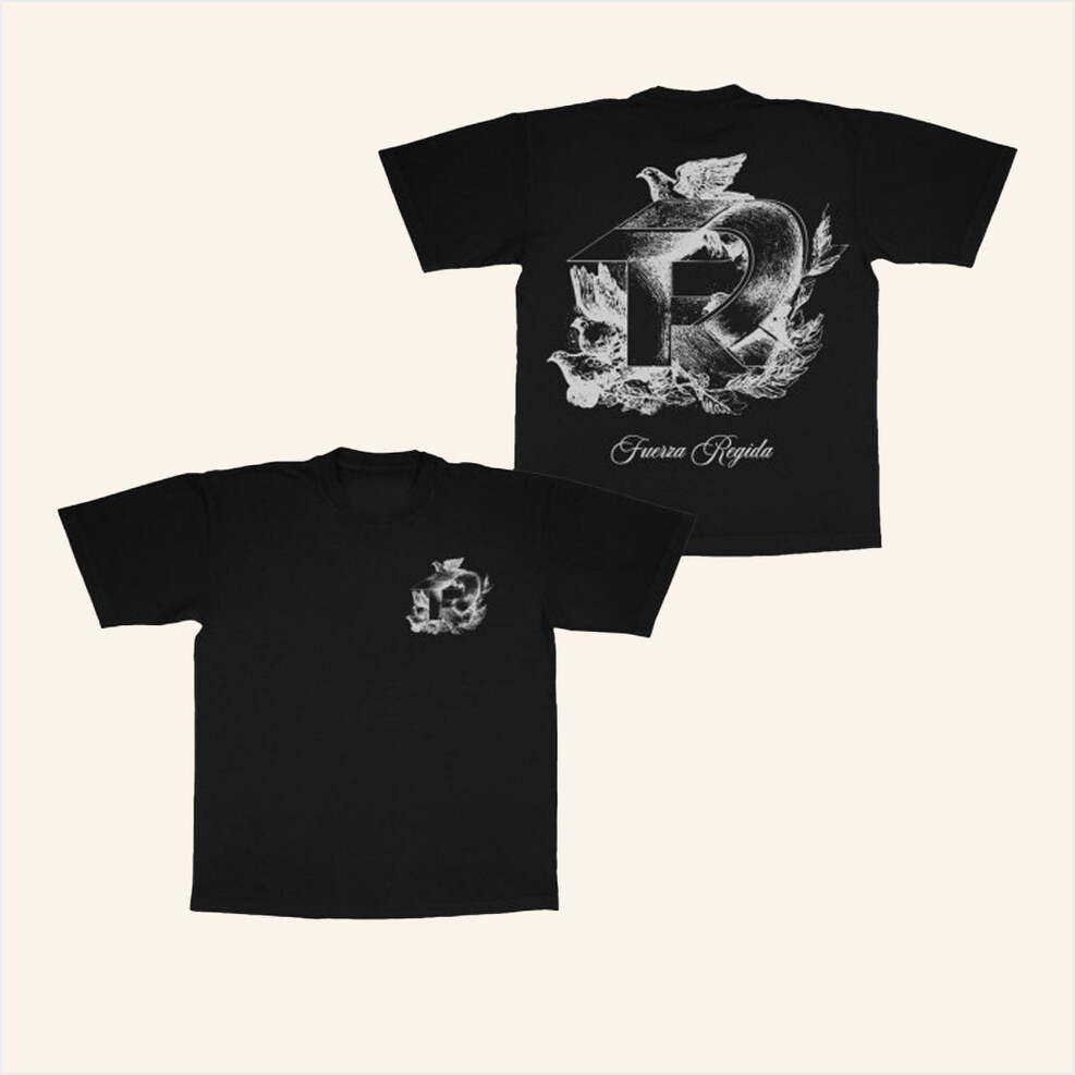 Fuerza Regida Merch Dove Black Shirt Birthday Present For Dad Birthday Gifts For Fans Christmas Presents-1