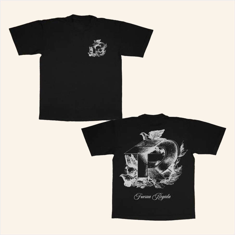Fuerza Regida Merch Dove Black Shirt Gifts For Music Lovers Birthday Gifts For Best Friend-1