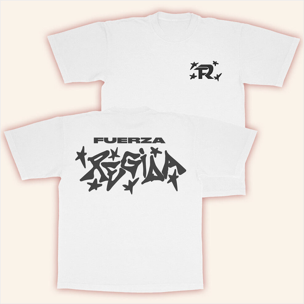 Fuerza Regida Merch Estrella FR White T-Shirt Gift Ideas For Music Lovers Gifts For Fans-1