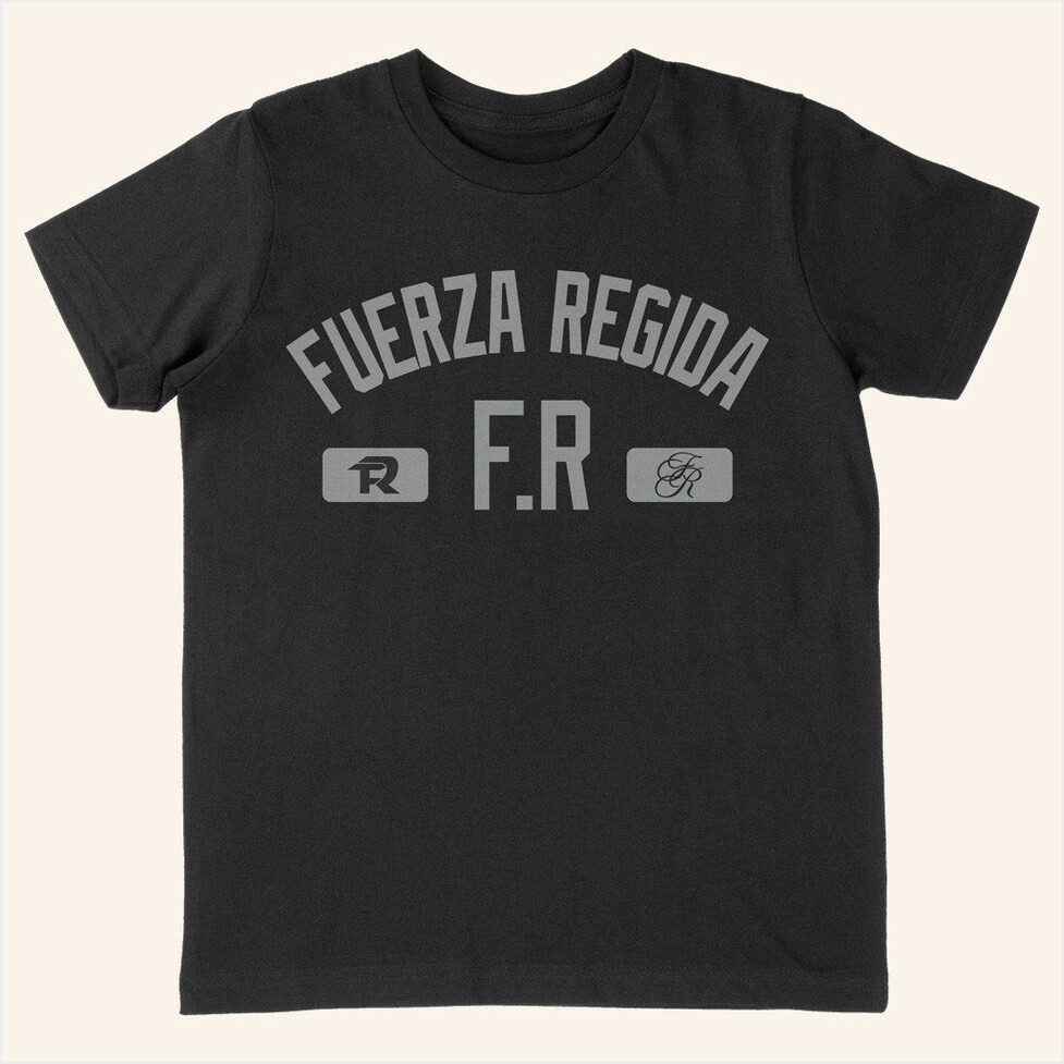 Fuerza Regida Merch FR Black T-Shirt Presents For Music Lovers Birthday Gifts For Besties-1