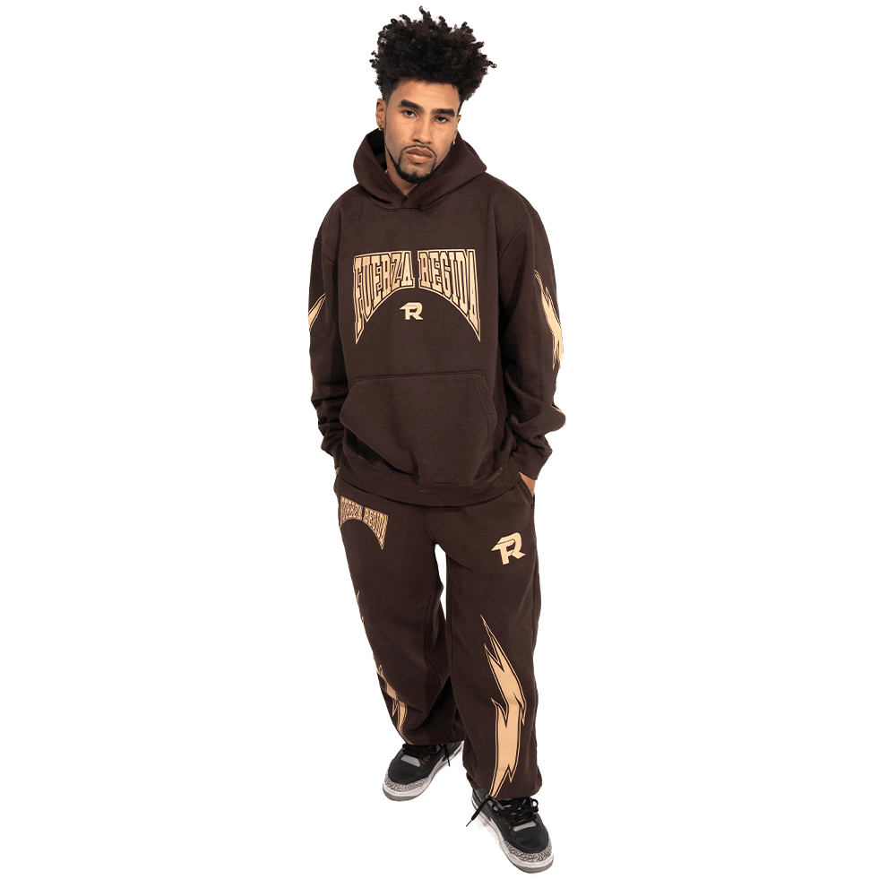 Fuerza Regida Merch Fuerza Regida Dark Chocolate Hoodie And Sweatpant Sets Gifts For Husband-1