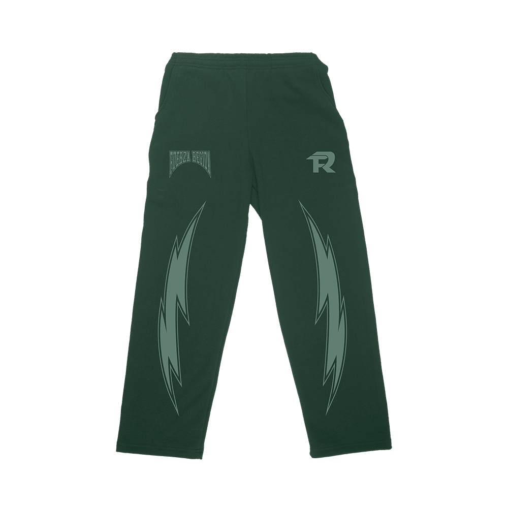 Fuerza Regida Merch Fuerza Regida Green Sweatpants Best Father's Day Gifts-1